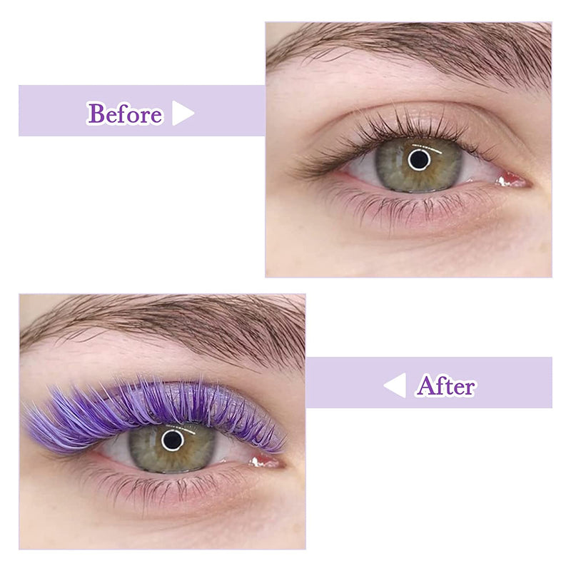 Quewel  Ombre Colorful Self Fanning Lash Extensions 0.07mm