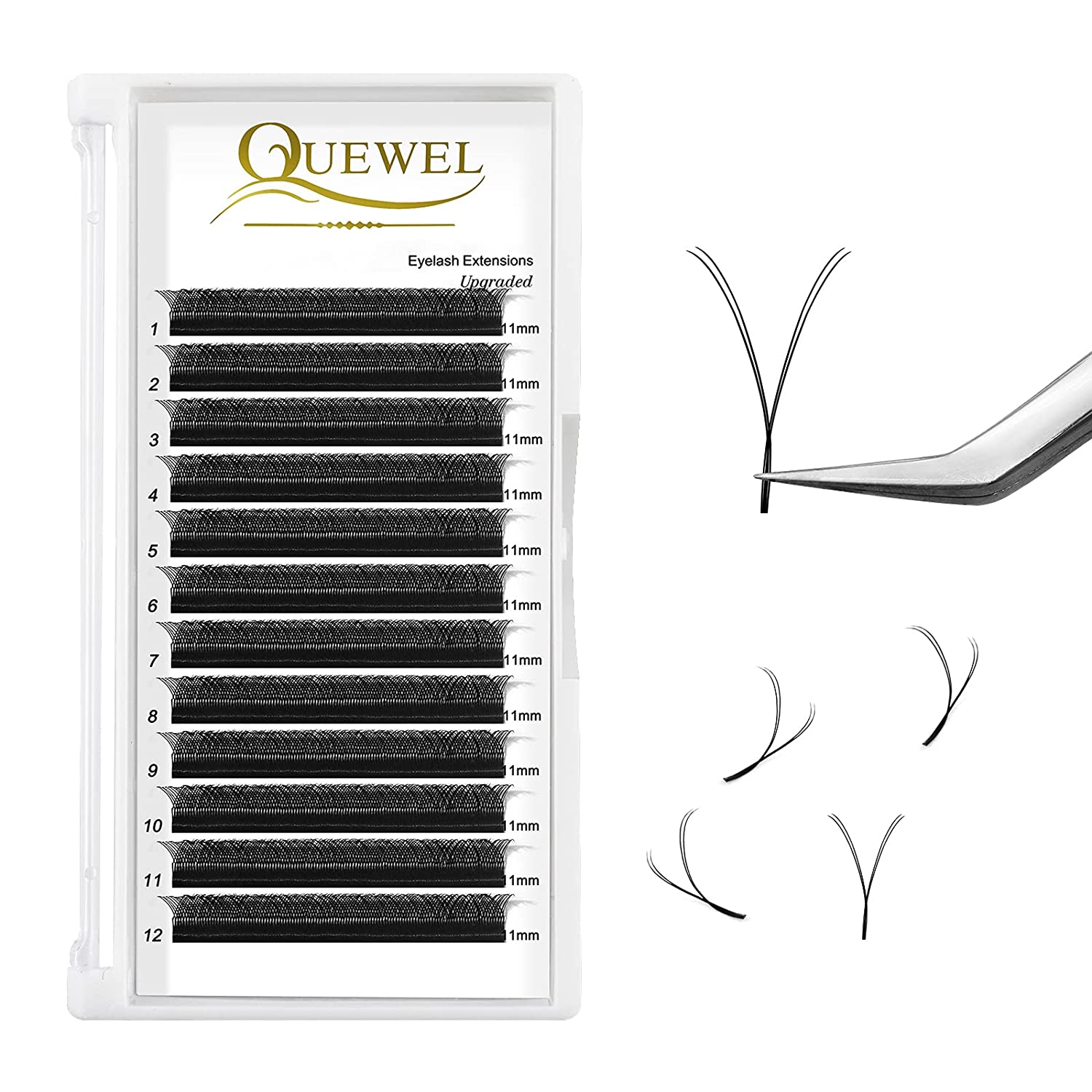 Y Shape Eyelash Extensions Premade Fans Single Mixed 8 15mm Quewel y-shape-eyelash-extensions-premade-fans-single-mixed-8-15mm-quewel