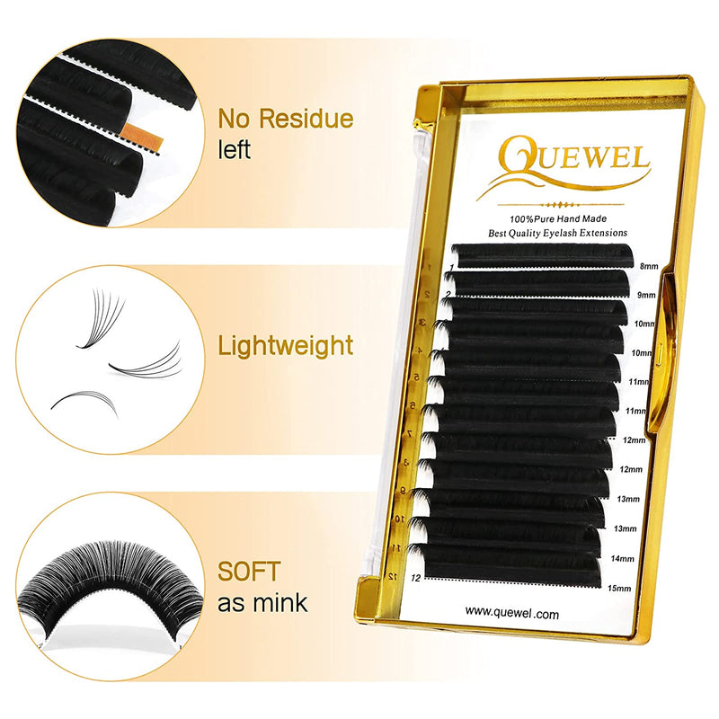 QUEWEL Volume Eyelash Extensions Mix-8-15mm (B Curl)